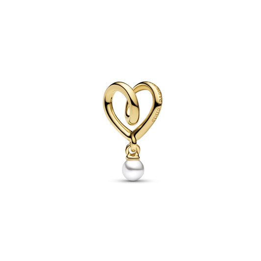 Pandora Gold Wrapped Heart Charm