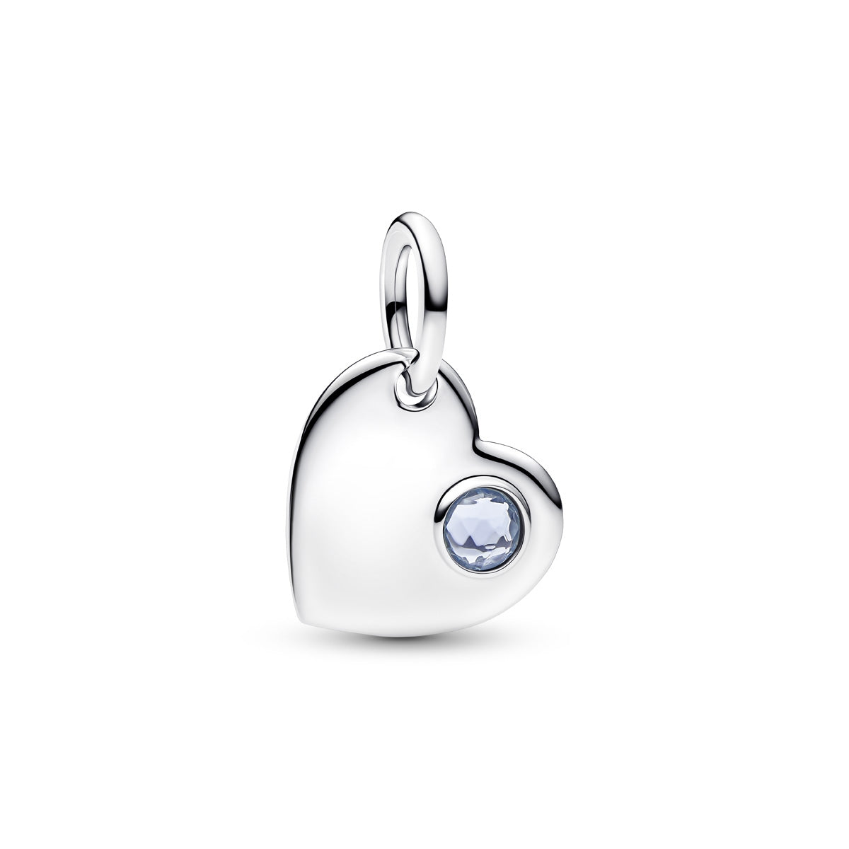 Pandora March Birthstone Engravable Heart Dangle Charm