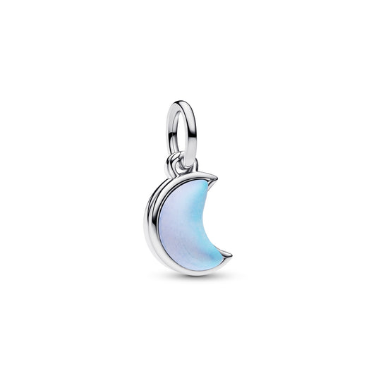 Pandora Silver Crescent Moon Double Dangle Charm