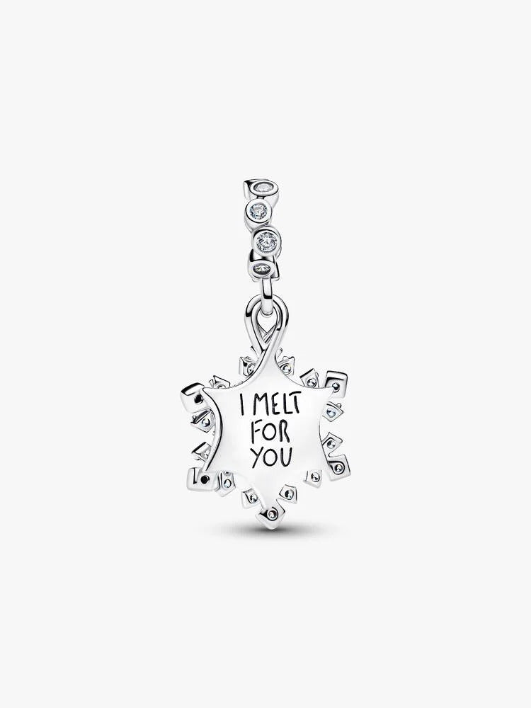 Pandora Silver Opalescent Snowflake Double Dangle Charm