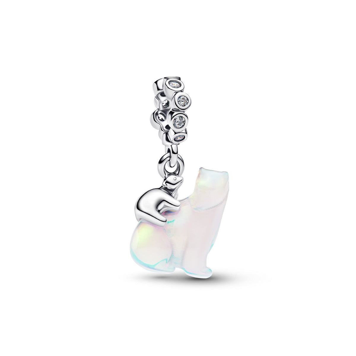 Pandora Silver Polarbear Mother & Cub Dangle Charm