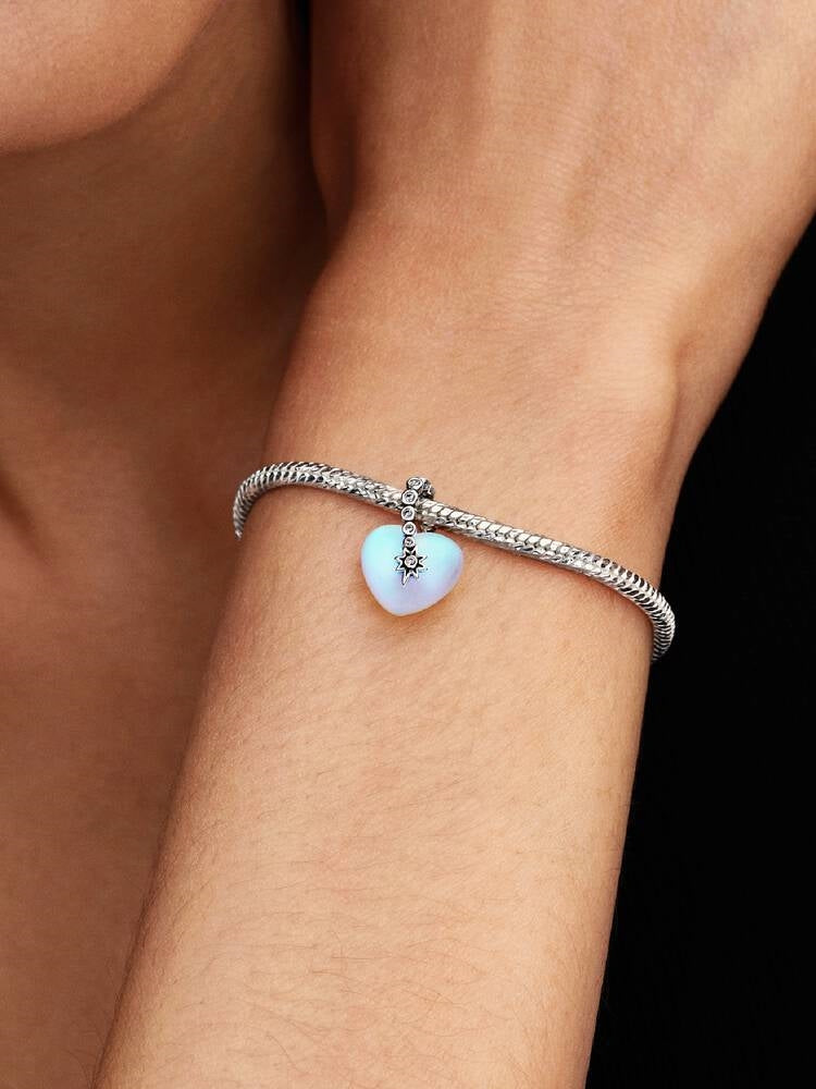 Pandora Silver Shooting Star & Heart Dangle Charm