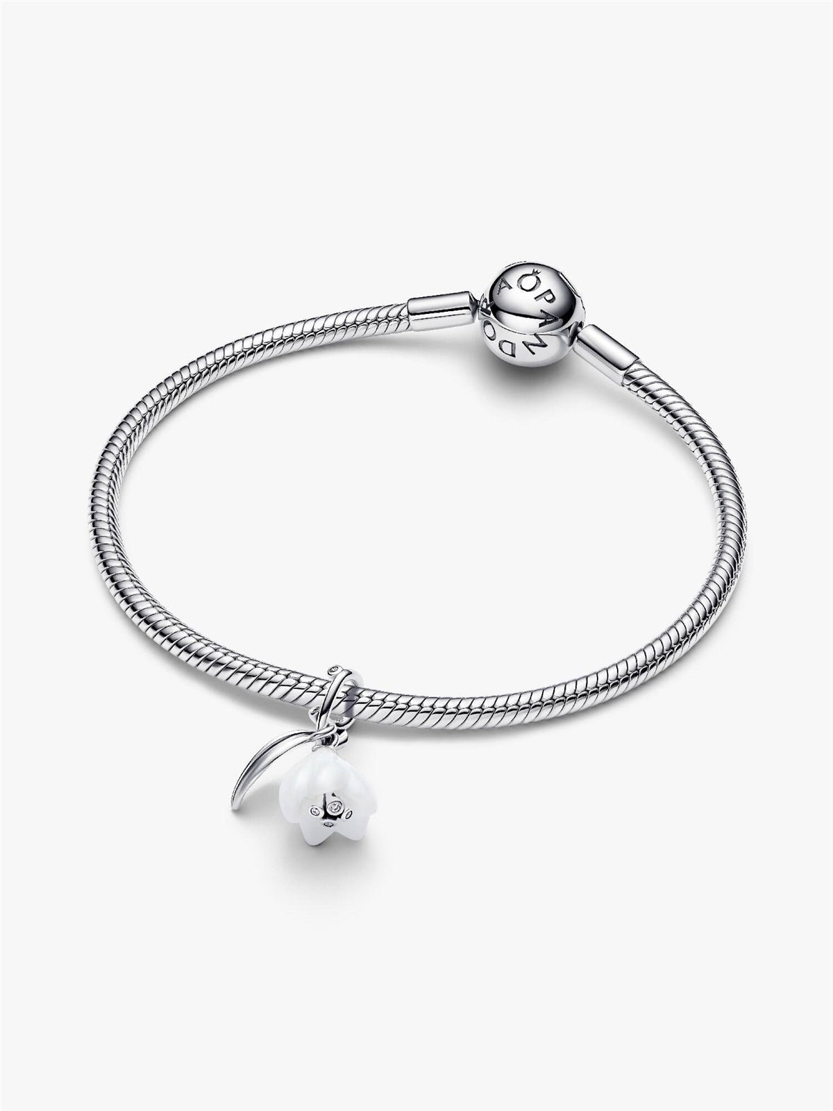 Pandora Silver Snowdrop Flower Dangle Charm