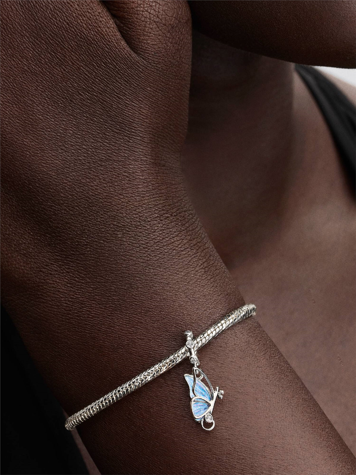 Pandora Silver Winged Key Dangle Charm