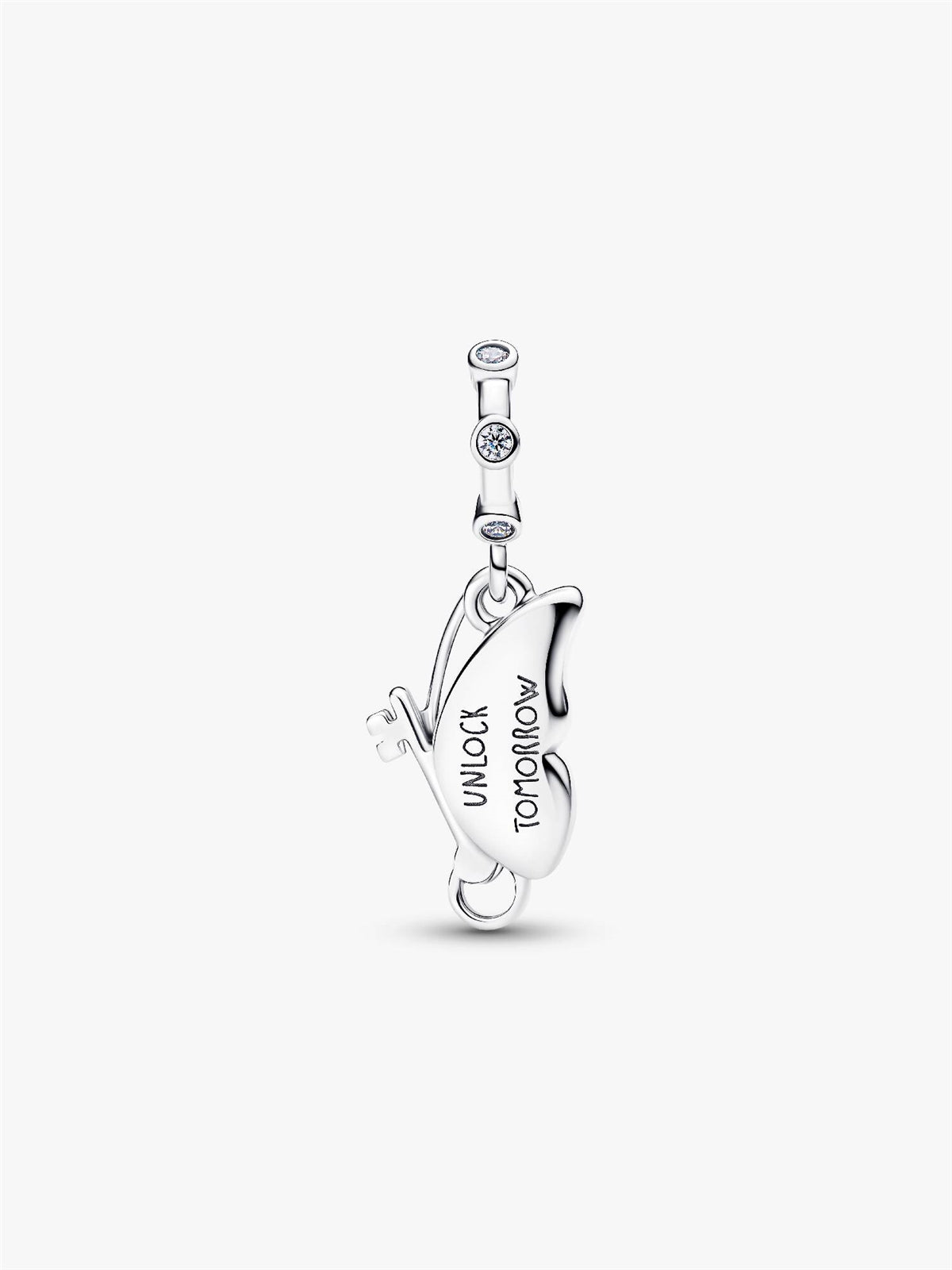 Pandora Silver Winged Key Dangle Charm