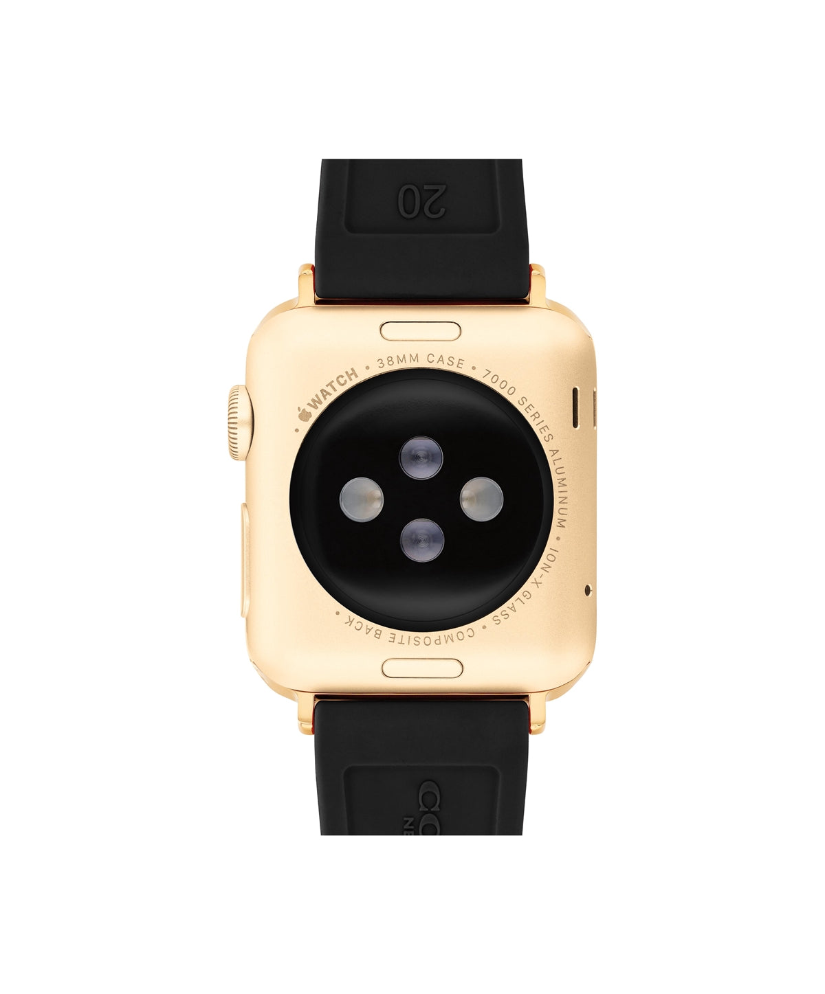 Coach Black Quilted Silicone Apple Strap