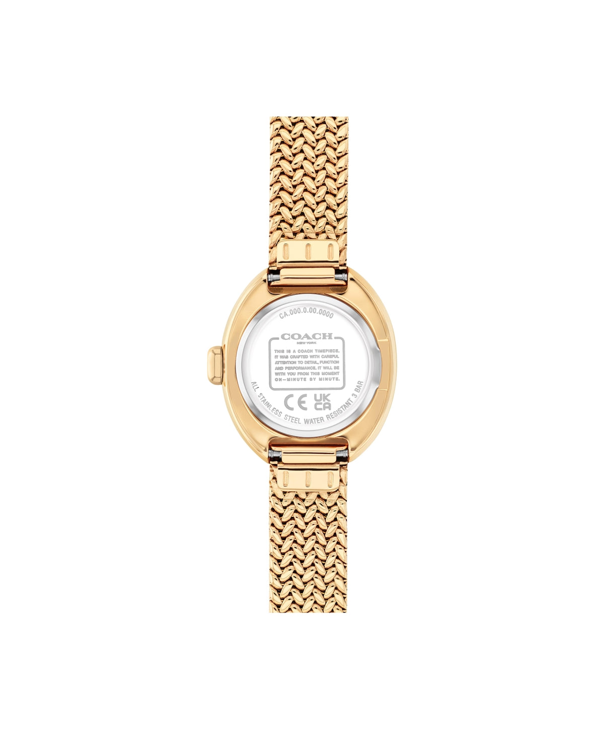 Coach Gold Sammy Oval Mesh Watch