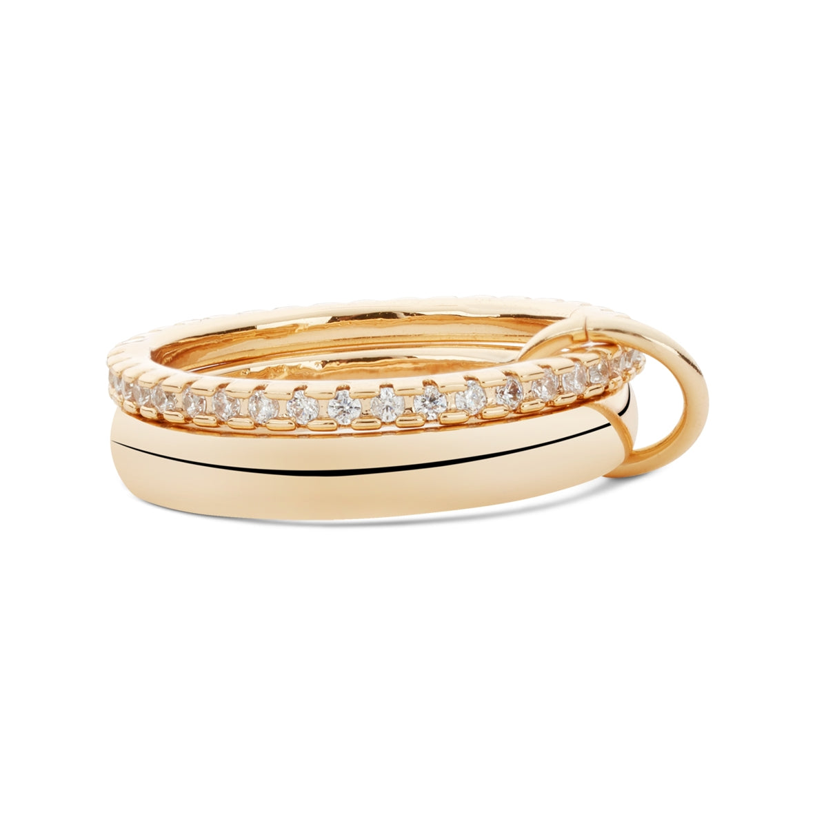 August Woods Gold Loop CZ Stacker Ring
