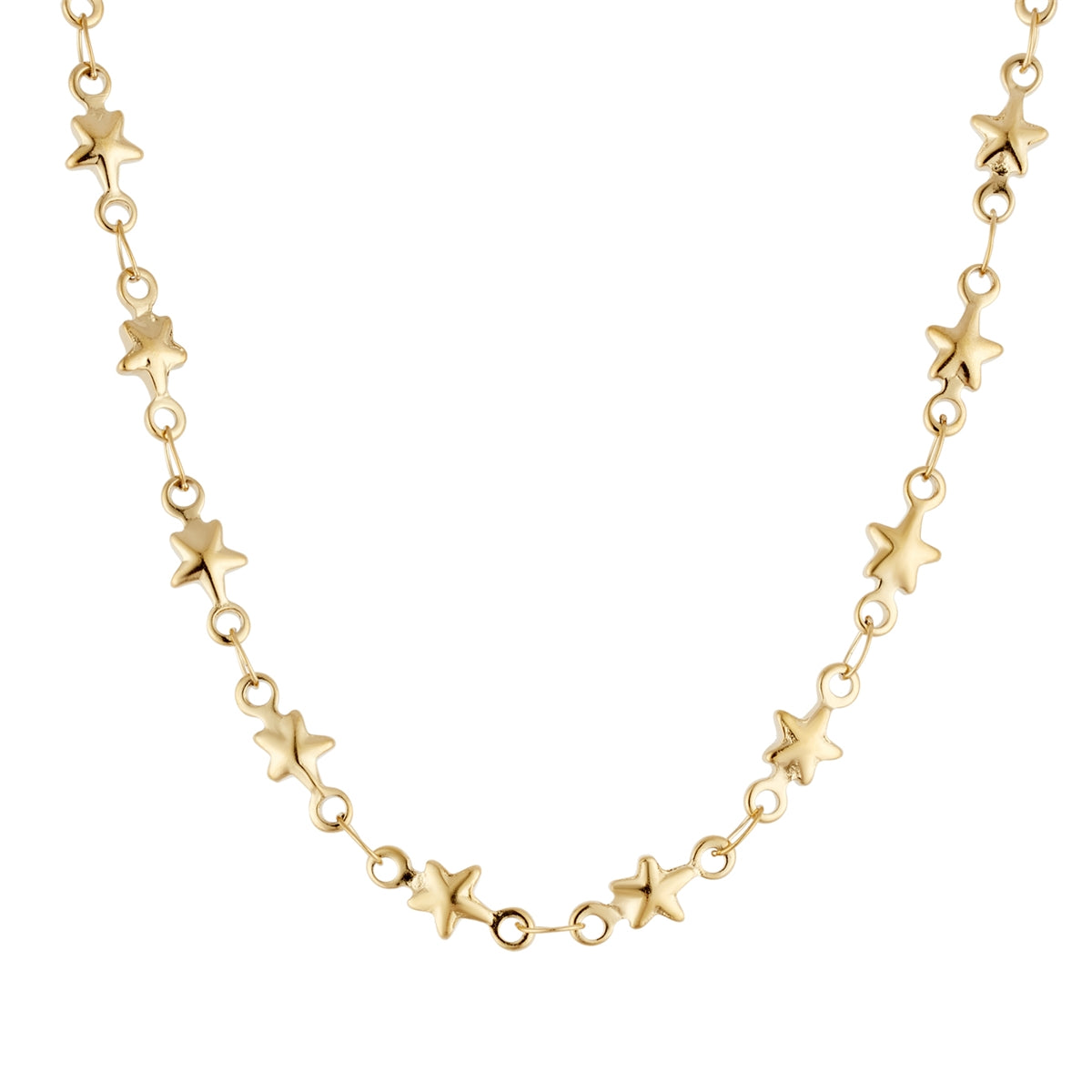 Over & Over Gold 14k Plated Star Chain Necklace