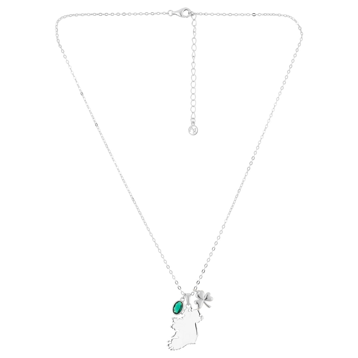 Argento Silver Ireland Charm Necklace
