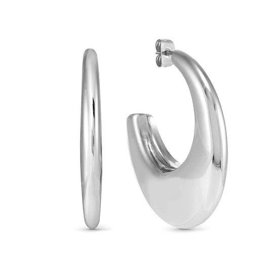 Nomination Silver Ecclettica Oval Hoop Earrings