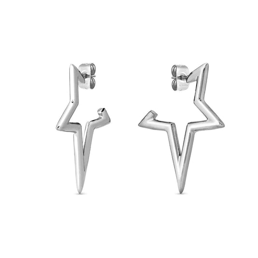Nomination Silver Ecclettica Star Hoop Earrings