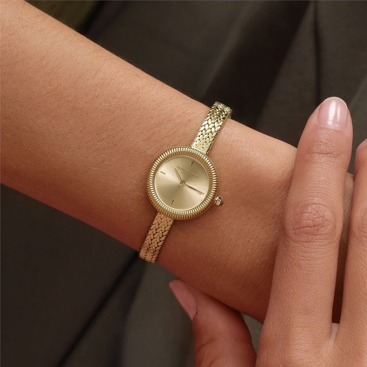 Olivia Burton Gold Finery Milanese Strap Watch
