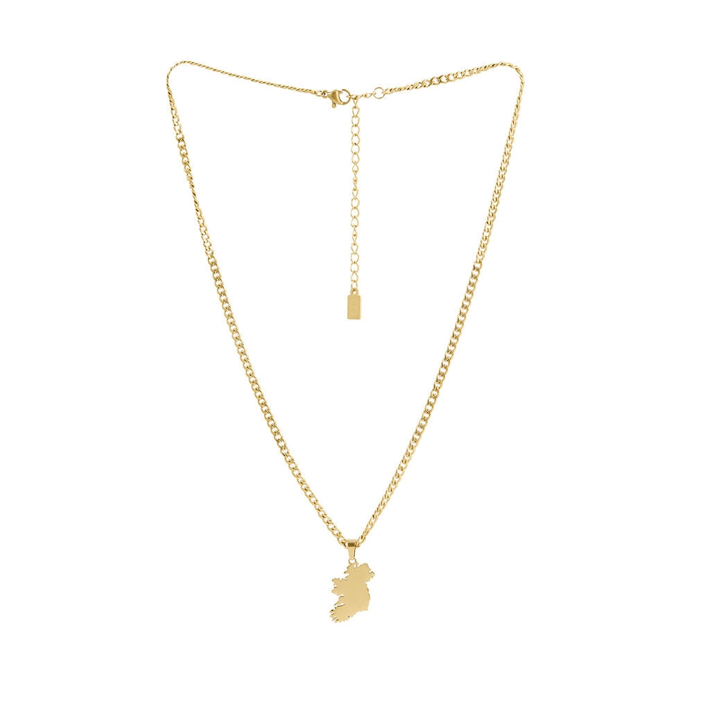 Over & Over Gold Stainless Steel 14K Ireland Curb Necklace