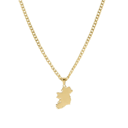 Over & Over Gold Stainless Steel 14K Ireland Curb Necklace