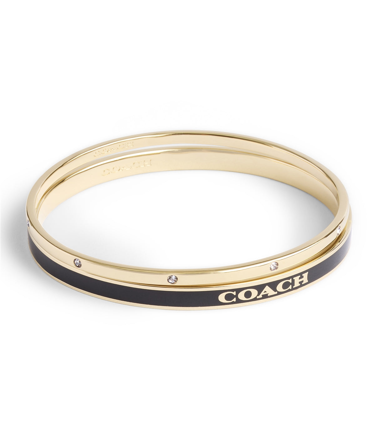 Coach Gold Black Bangle Duo Set