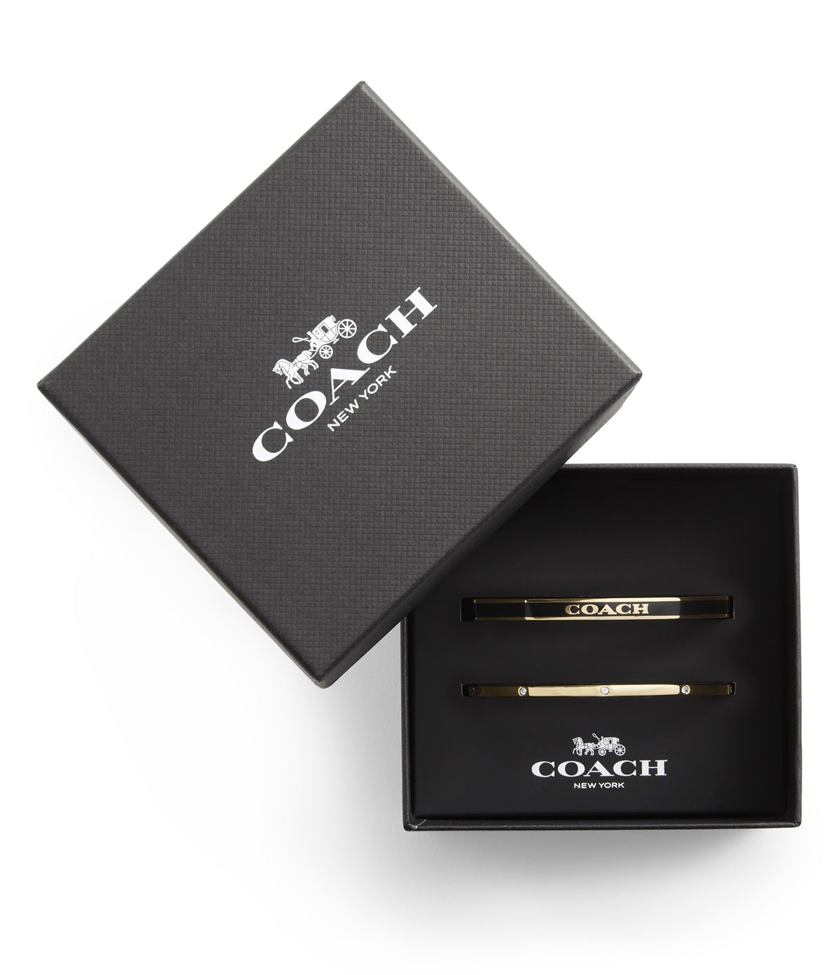 Coach Gold Black Bangle Duo Set