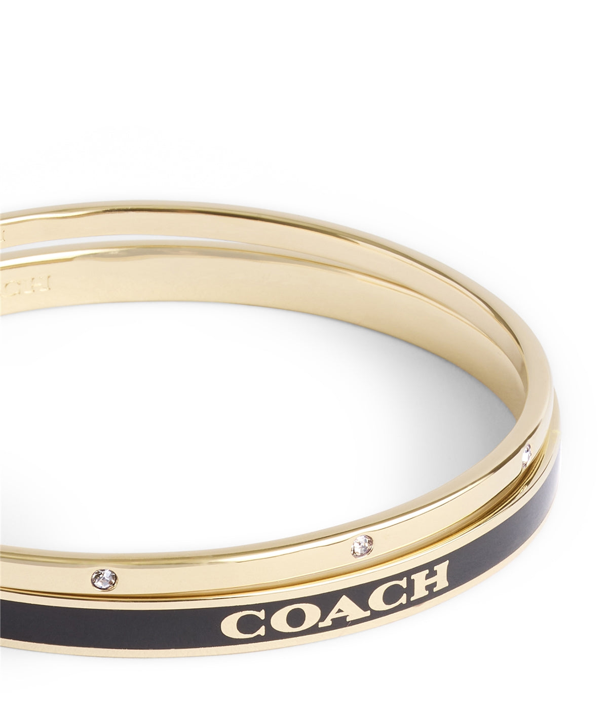 Coach Gold Black Bangle Duo Set