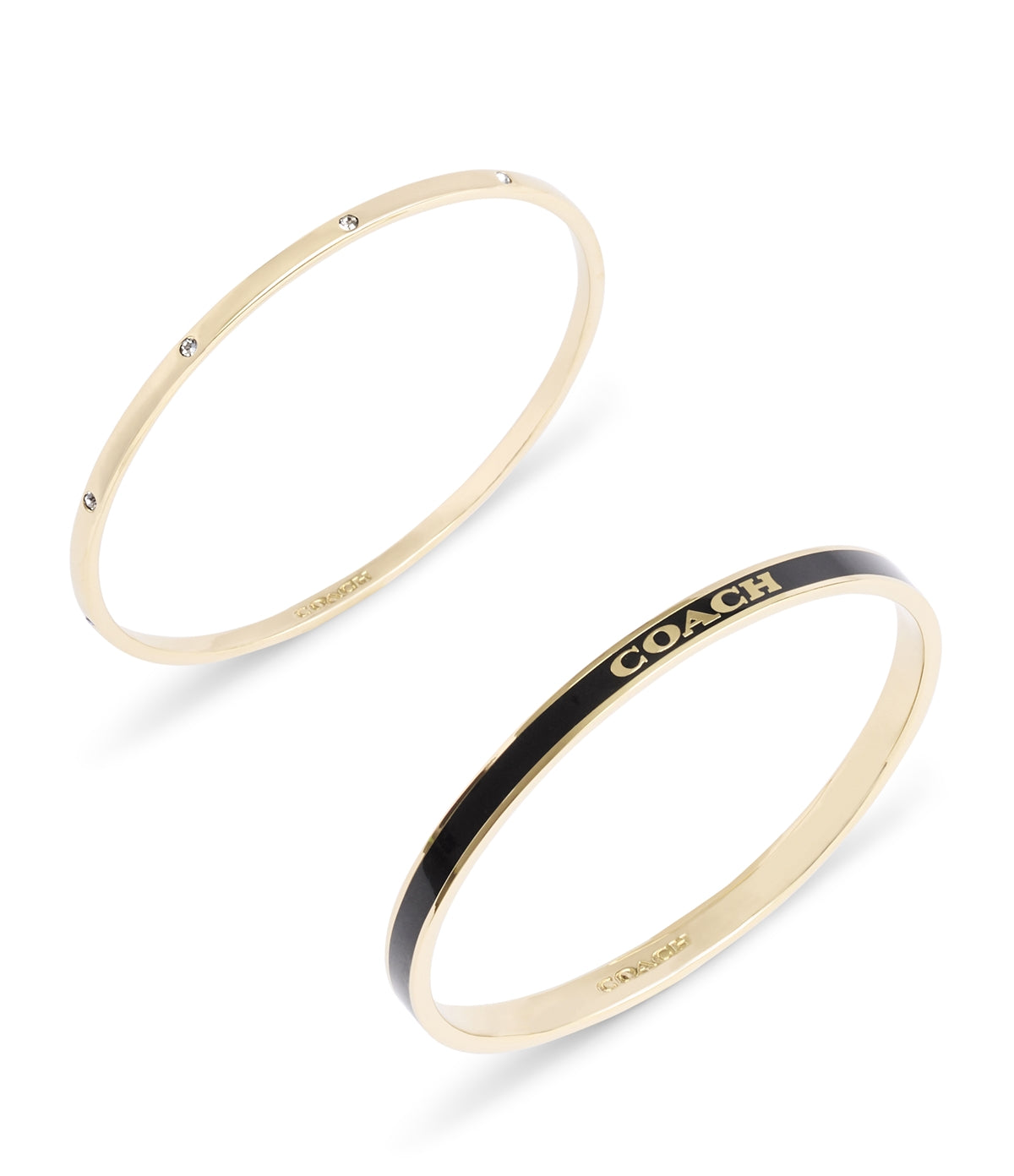 Coach Gold Black Bangle Duo Set
