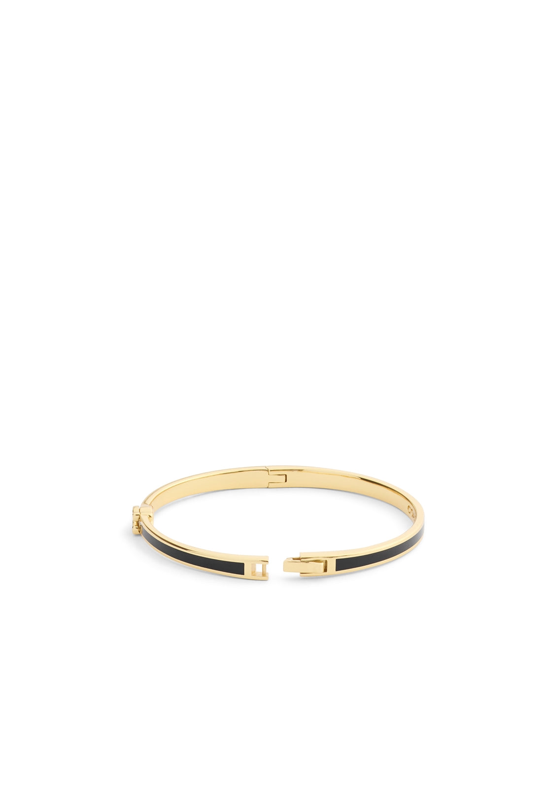 Coach Gold Boxed Black C Logo Bangle