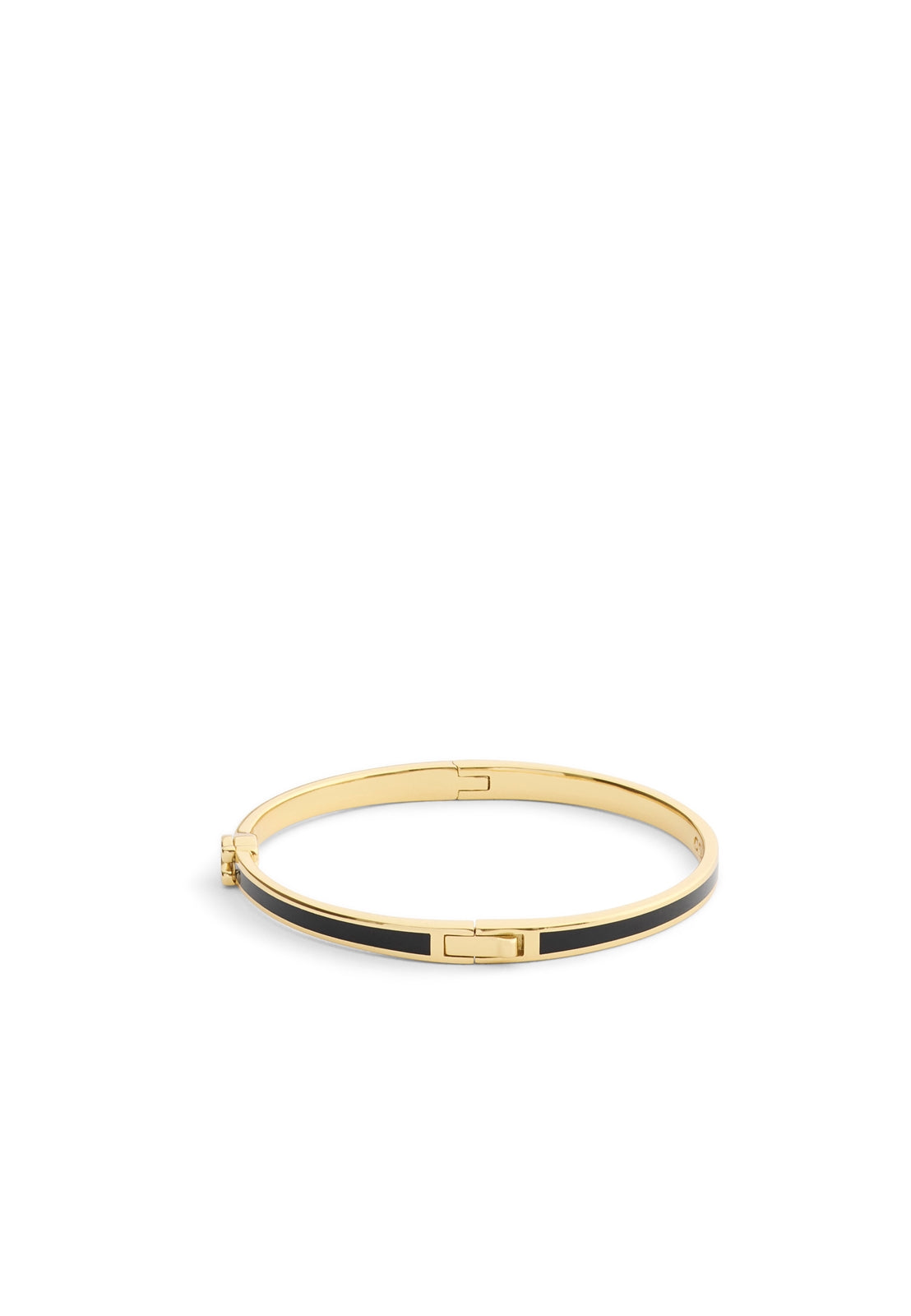 Coach Gold Boxed Black C Logo Bangle