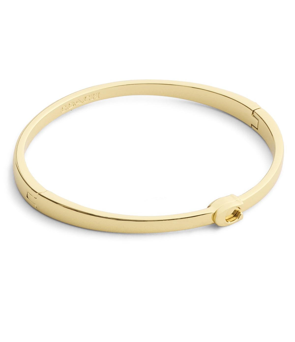 Coach Gold Boxed C Logo Bangle