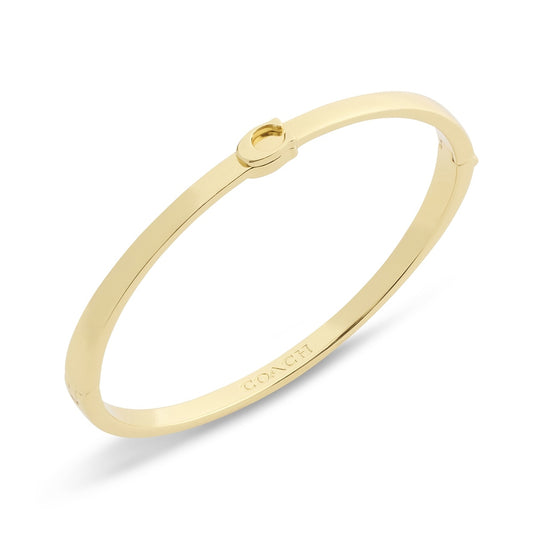 Coach Gold Boxed C Logo Bangle