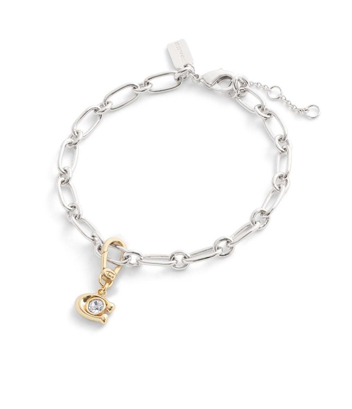 Coach Gold C Crystal Charm