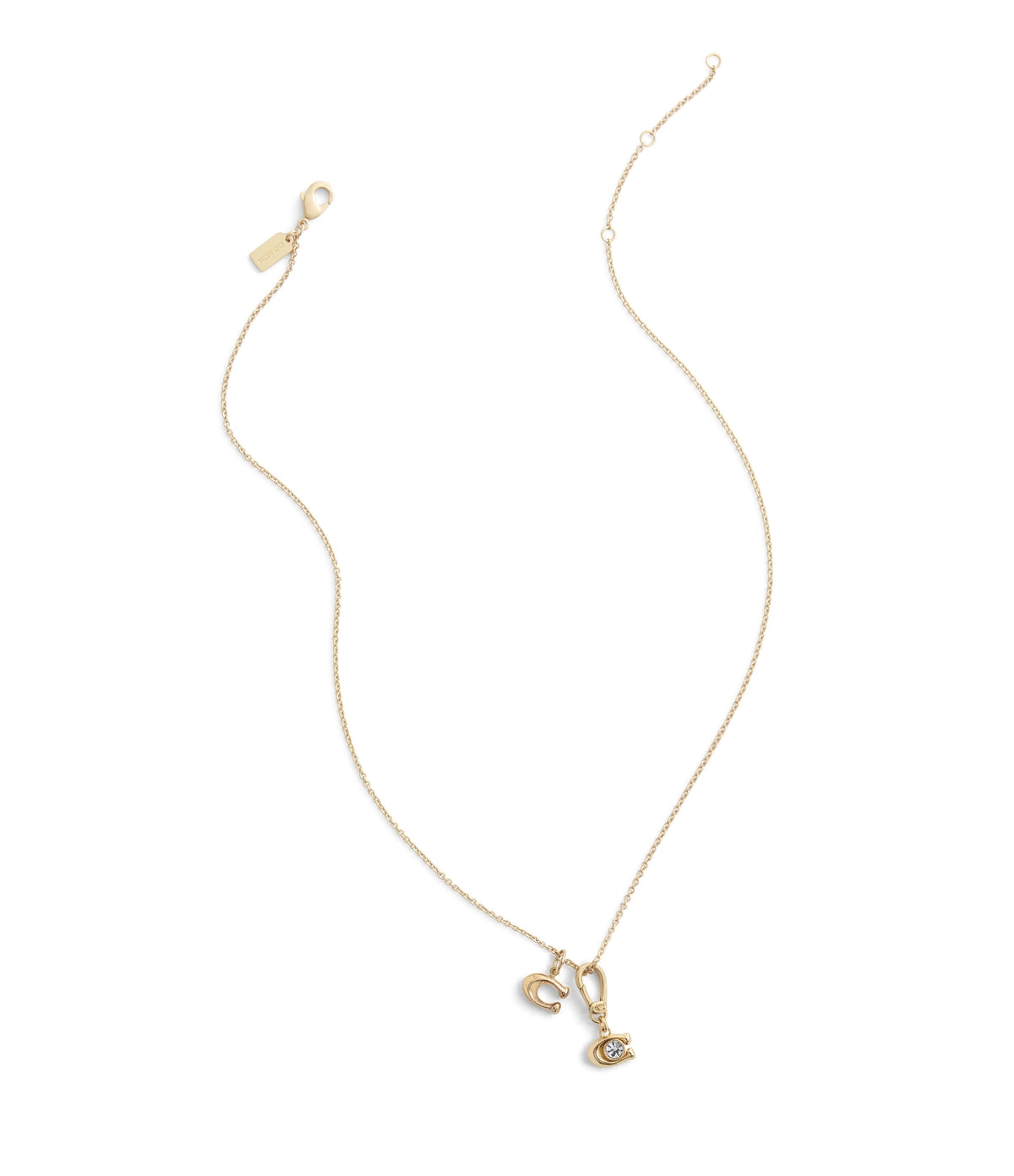 Coach Gold C Crystal Charm