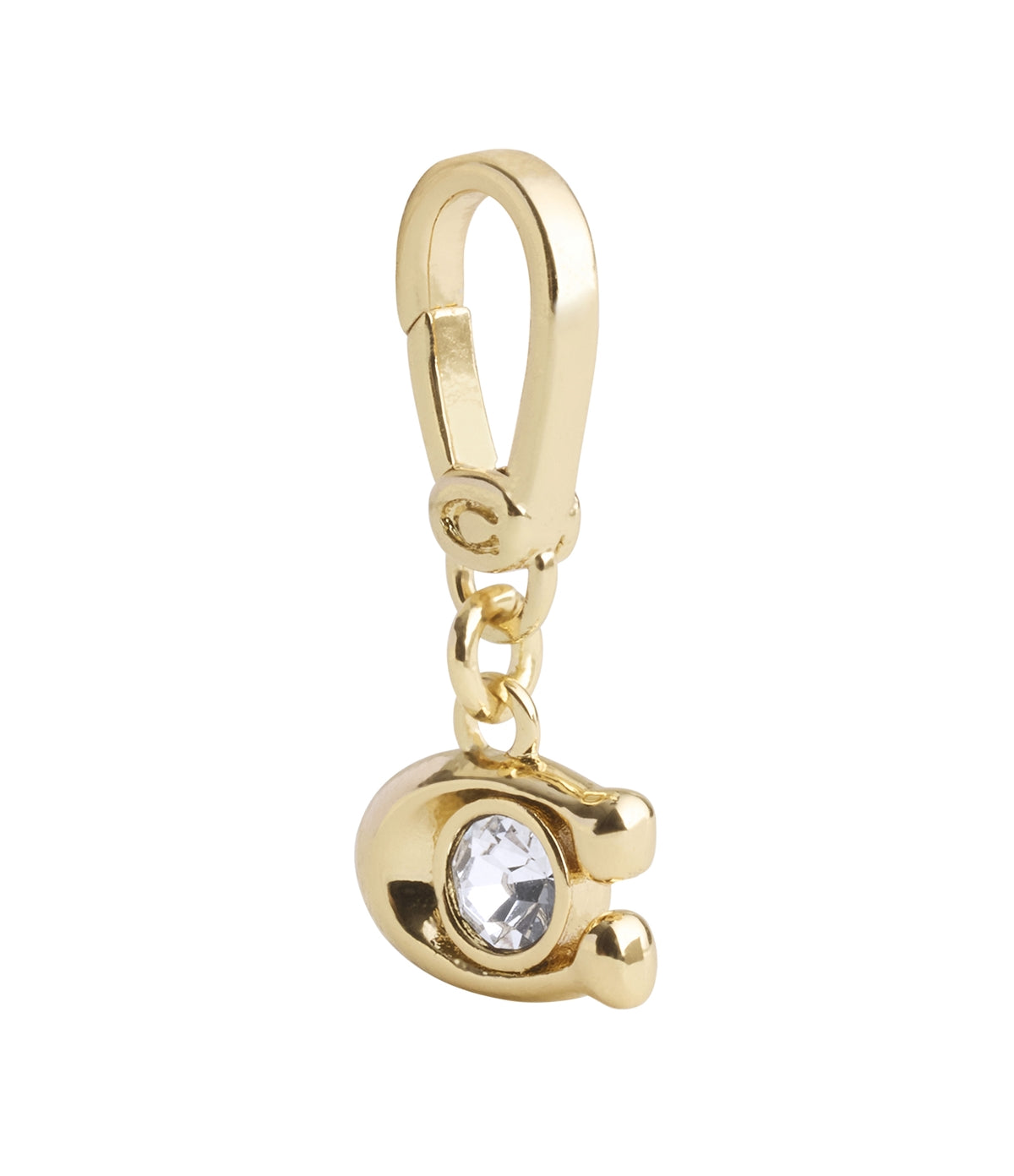 Coach Gold C Crystal Charm