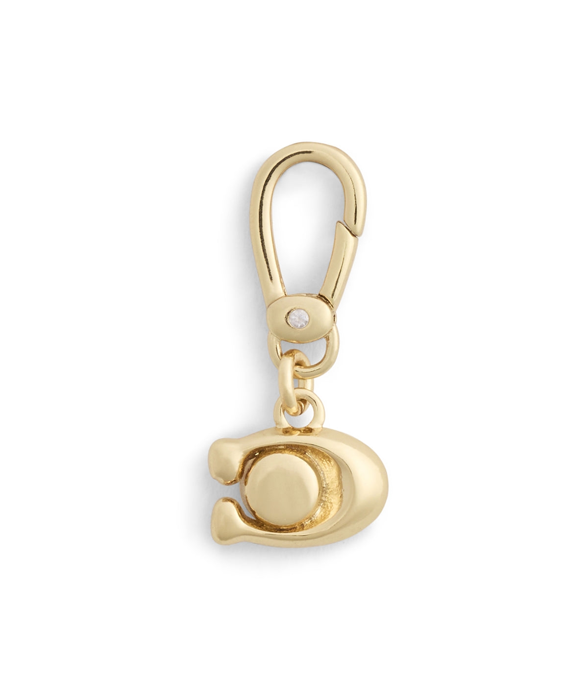 Coach Gold C Crystal Charm