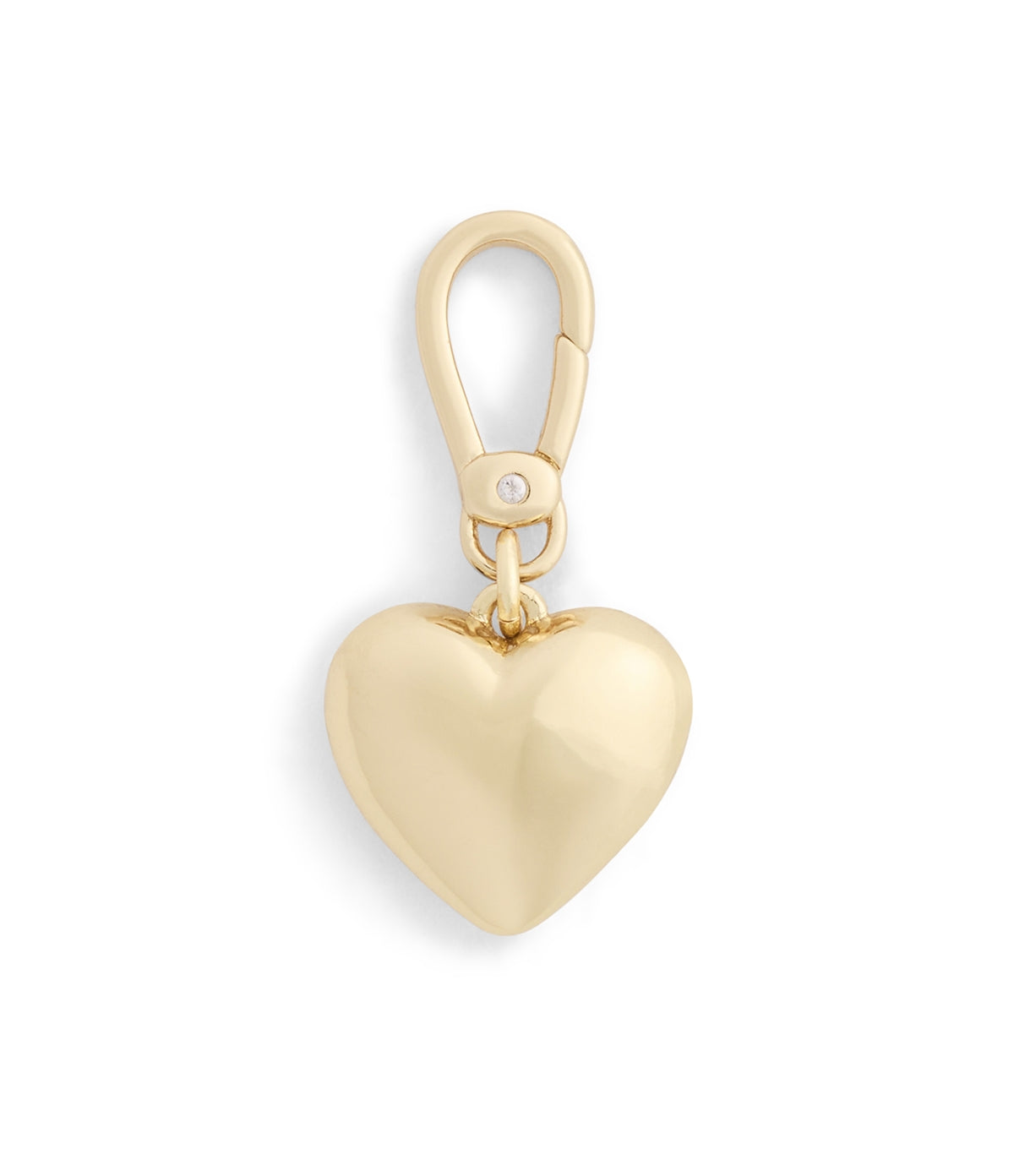 Coach Gold Quilted C Heart Charm