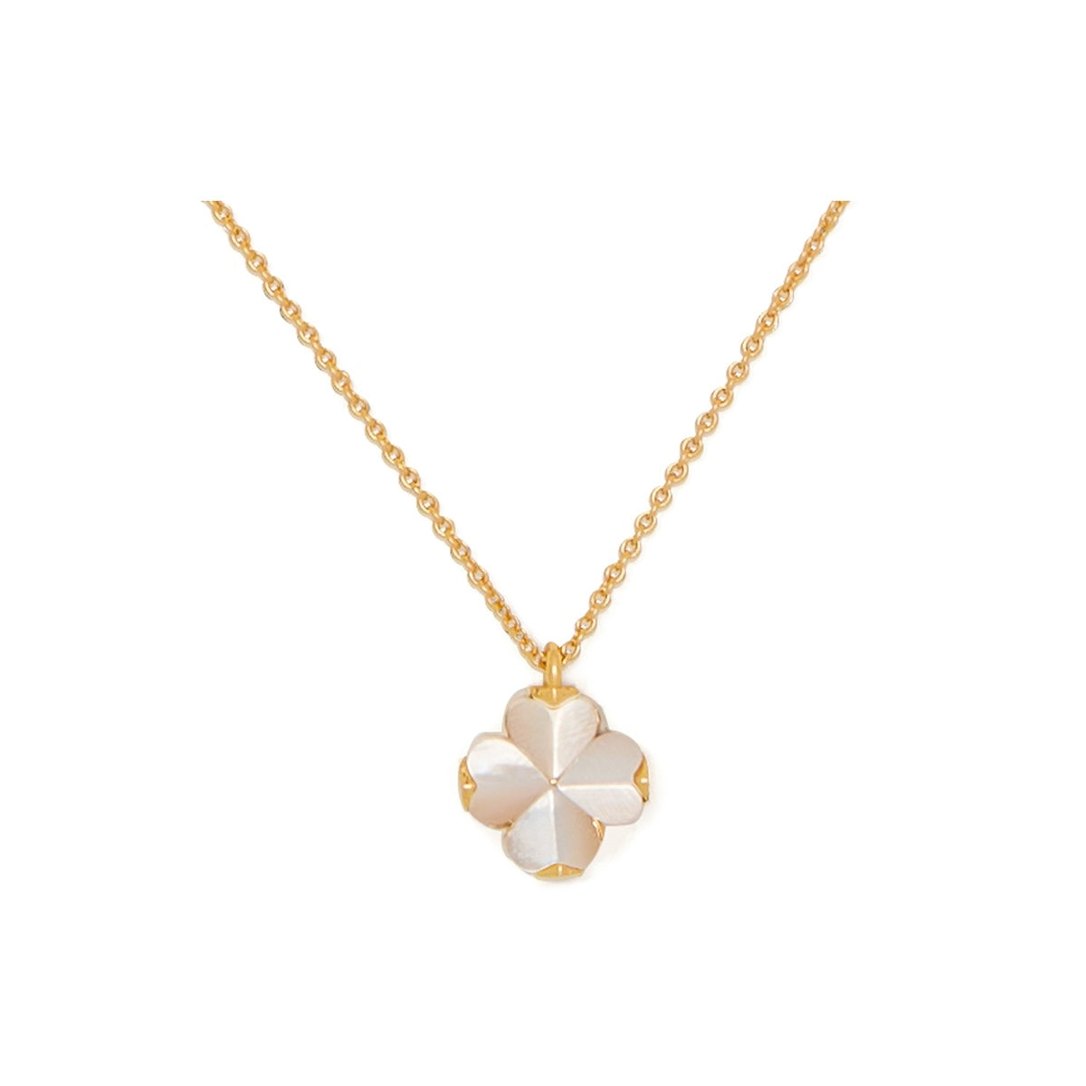 Kate Spade New York Gold Spade Flower Mother of Pearl Necklace