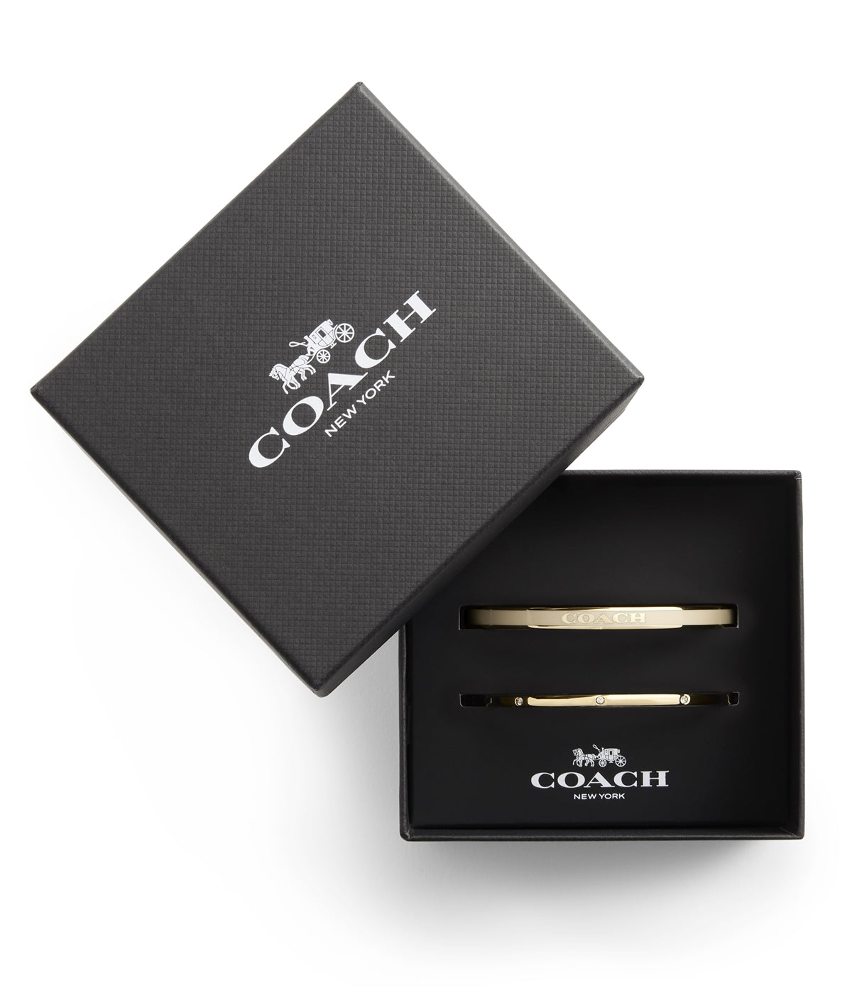 Coach Gold White Bangle Duo Set
