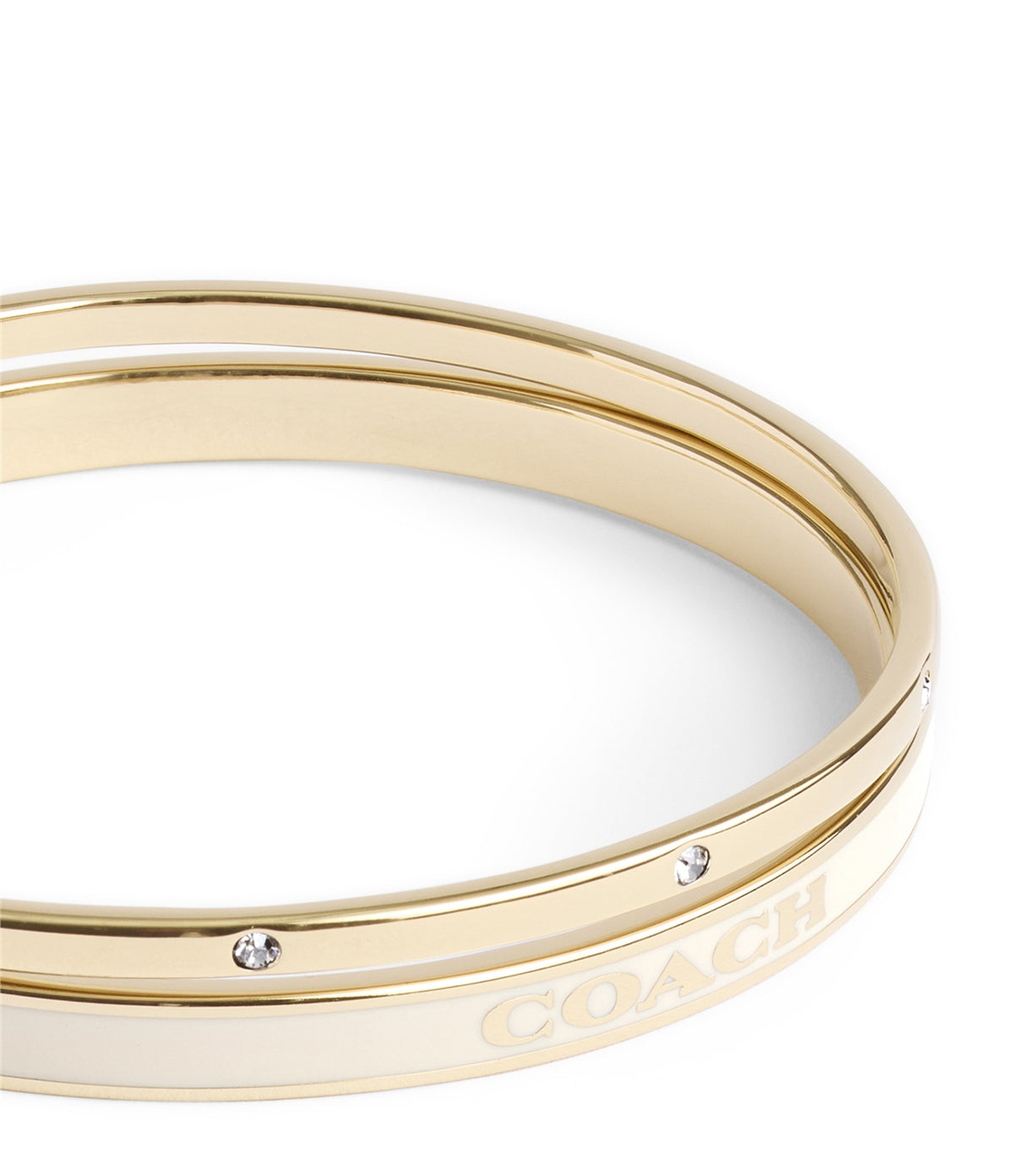 Coach Gold White Bangle Duo Set