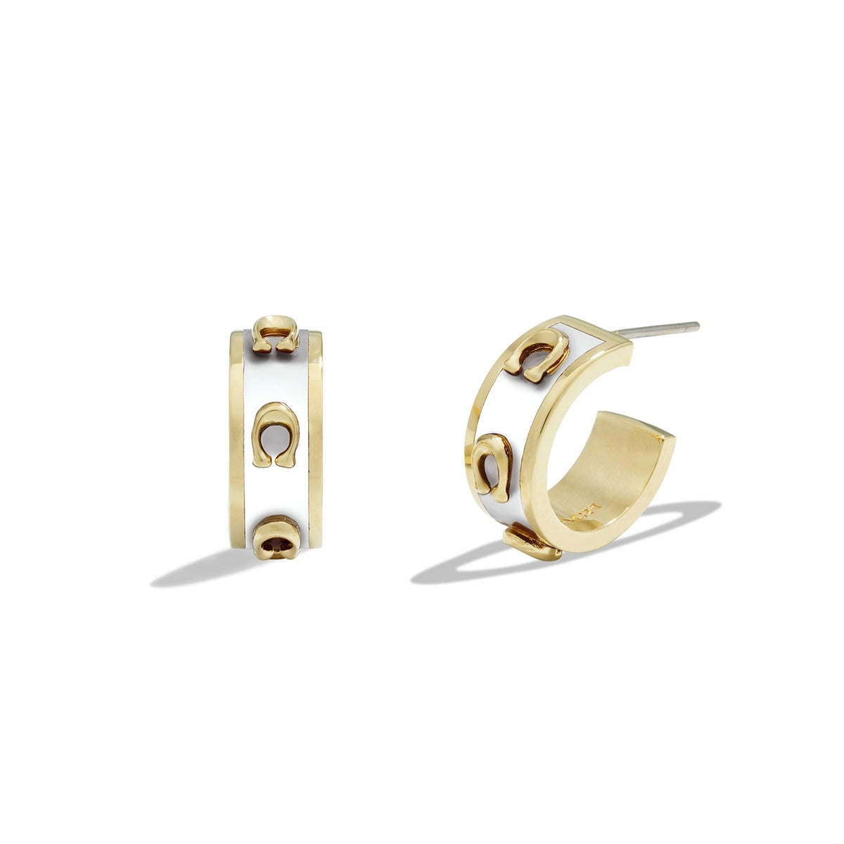 Coach Gold White Pegged C Hoops