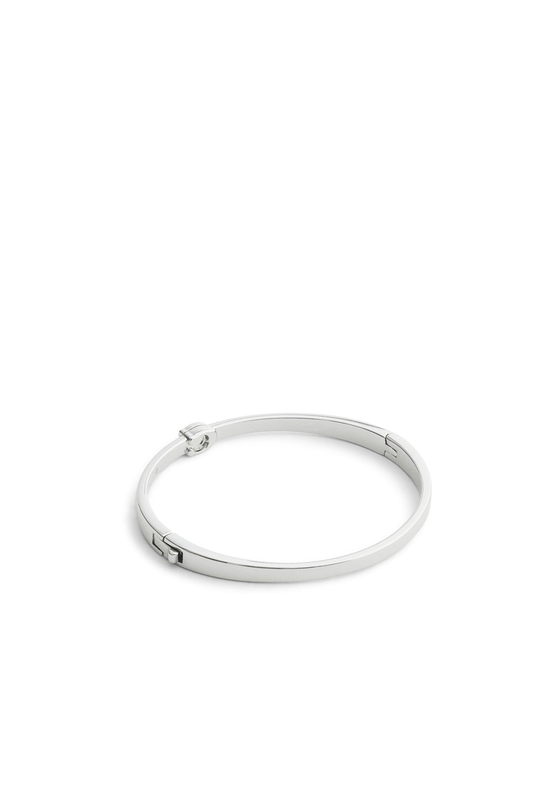 Coach Silver Boxed C Logo Hinged Bangle