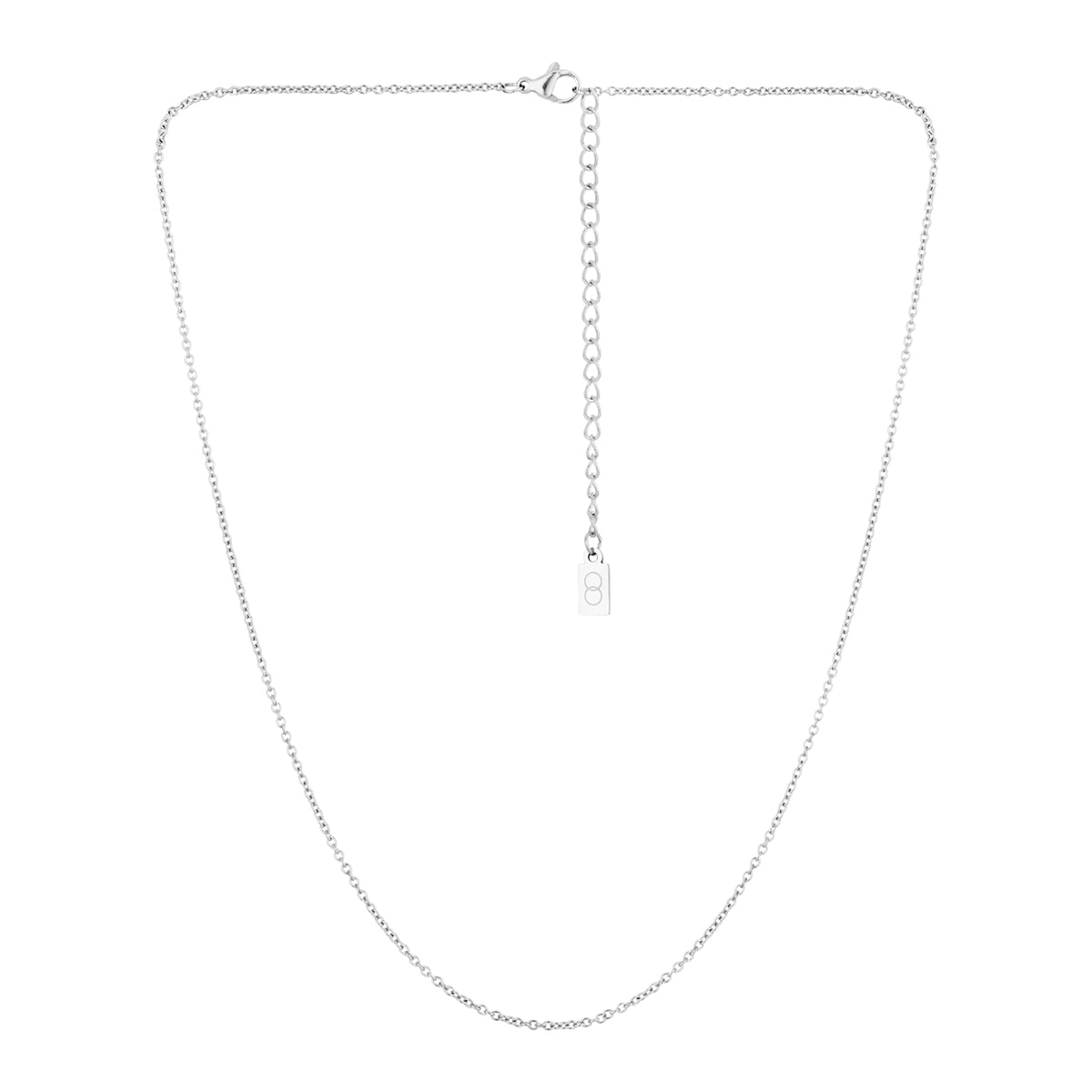 Over & Over Silver Stainless Steel Rolo Chain Necklace