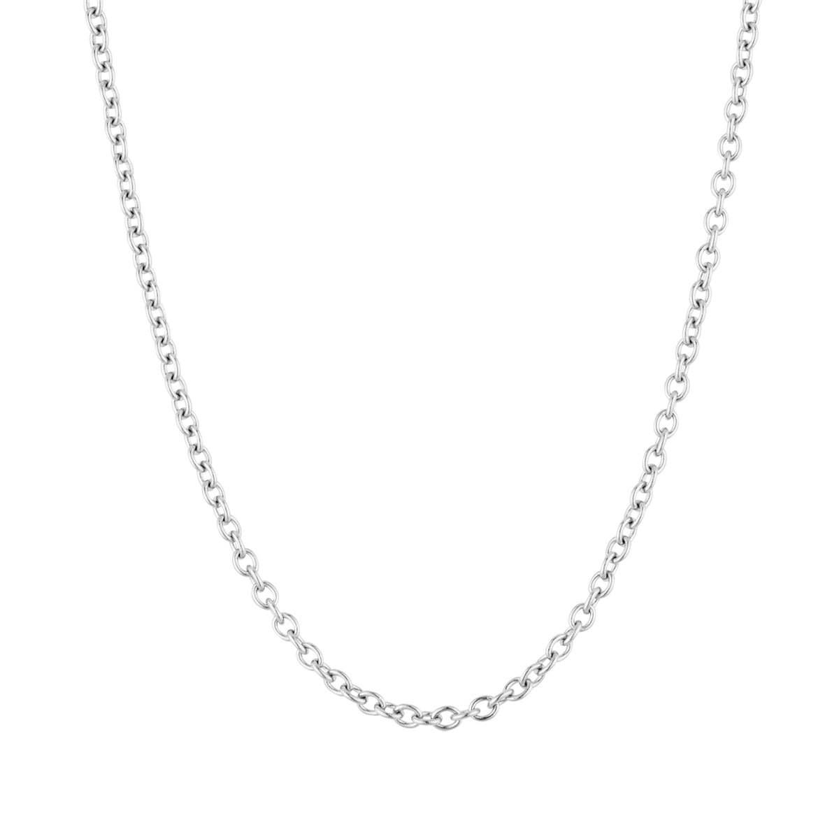 Over & Over Silver Stainless Steel Rolo Chain Necklace