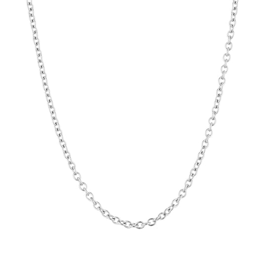 Over & Over Silver Stainless Steel Rolo Chain Necklace