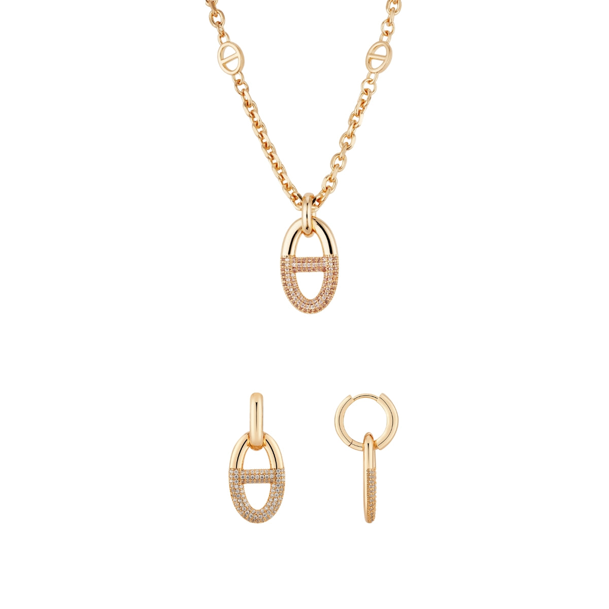 August Woods Gold Lux Pavé Link Gift Set