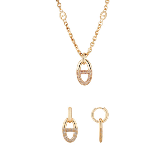 August Woods Gold Lux Pavé Link Gift Set