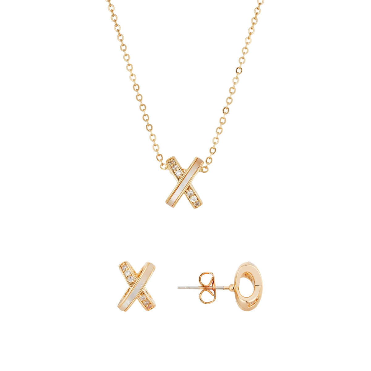 Gold Mother of Pearl Kiss Gift Set