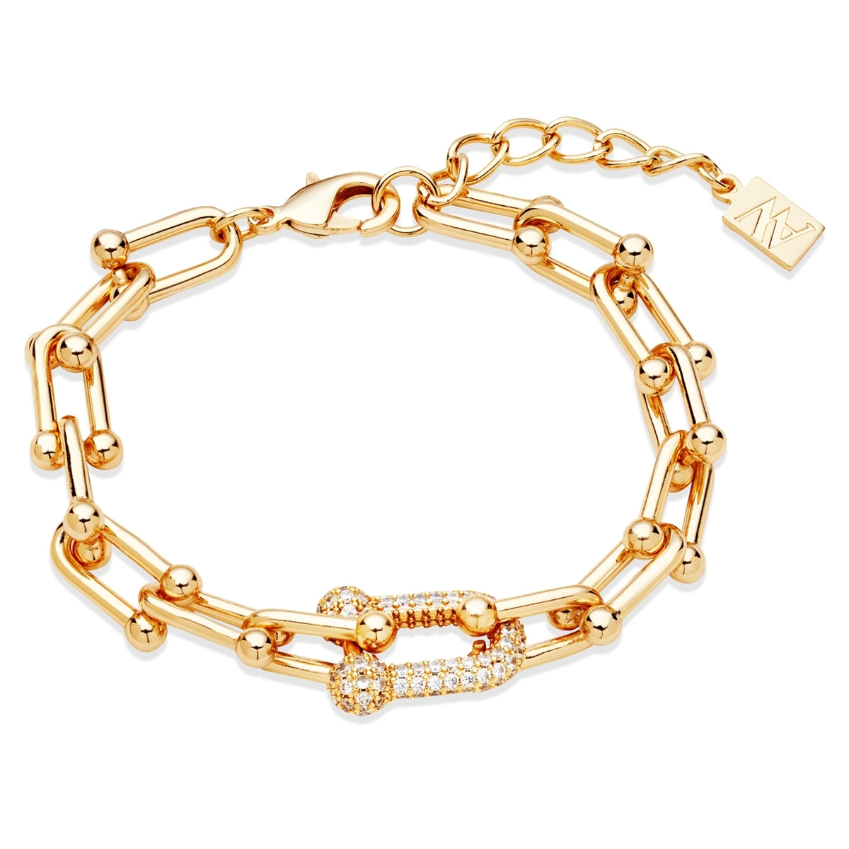 August Woods Gold Large Luxe Pavé Link Gift Set