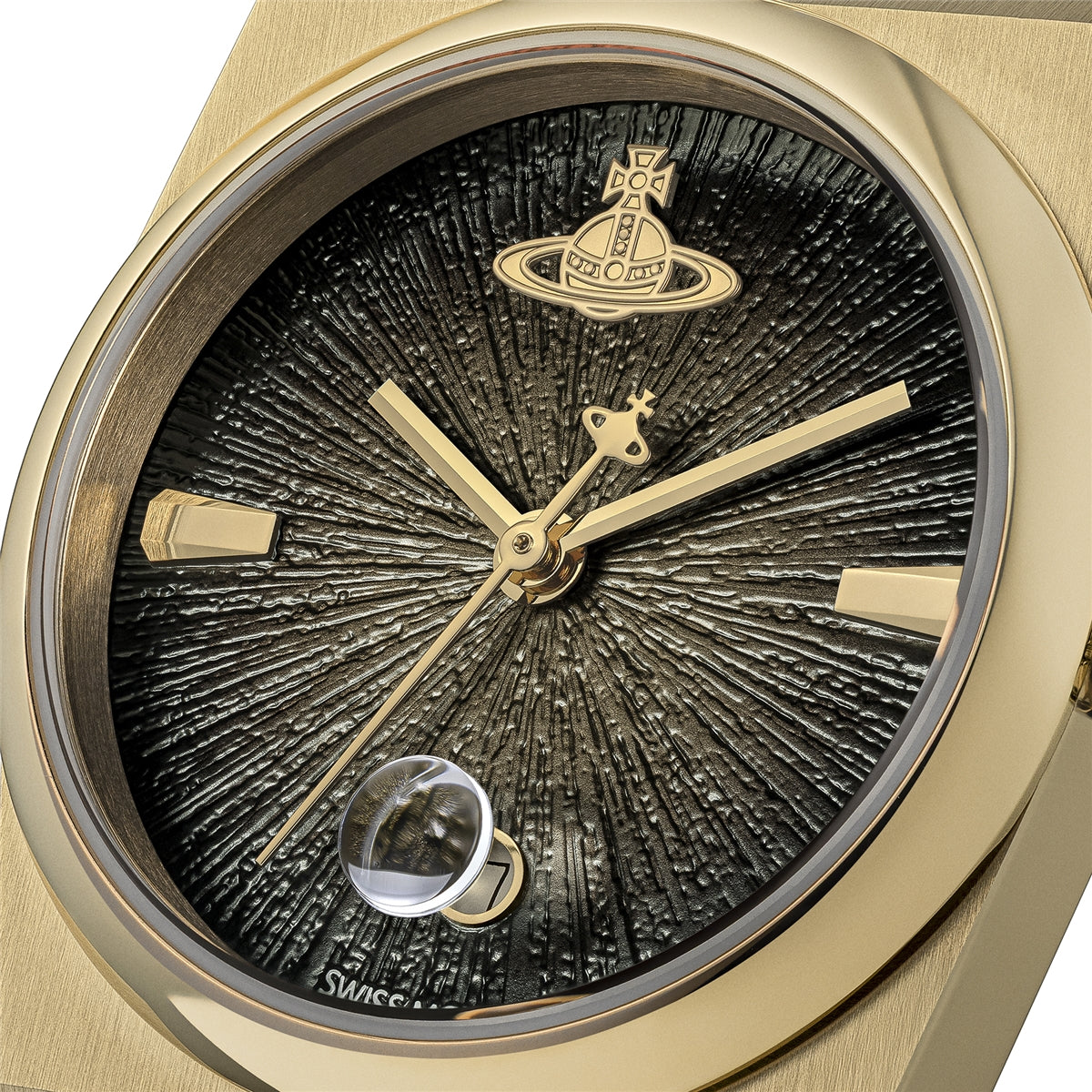 Vivienne Westwood Gold The Hoxton Black Round Dial Watch