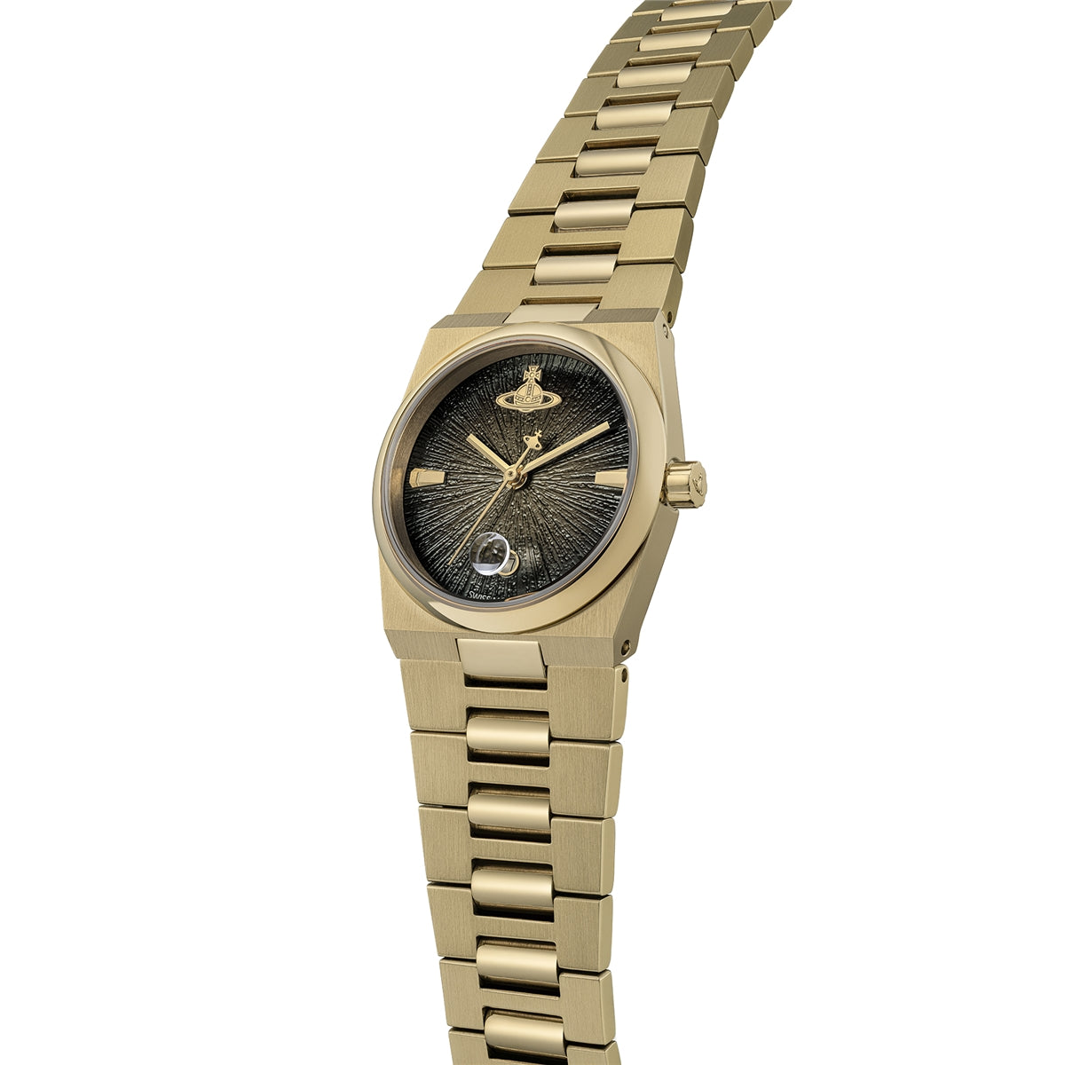 Vivienne Westwood Gold The Hoxton Black Round Dial Watch