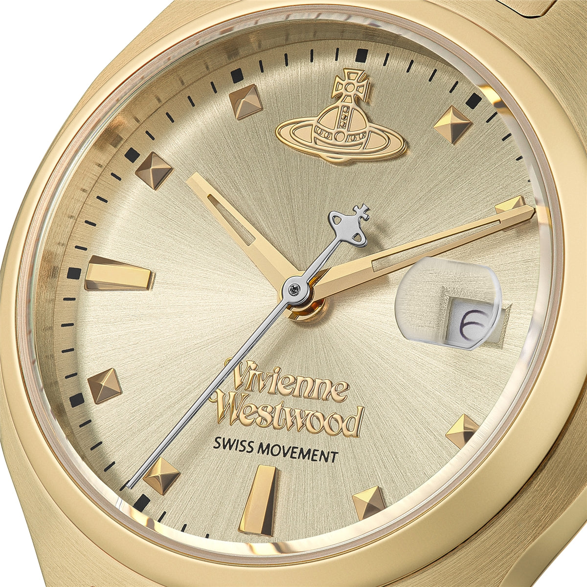 Vivienne Westwood Gold Little Camberwell Round Gold Dial Watch