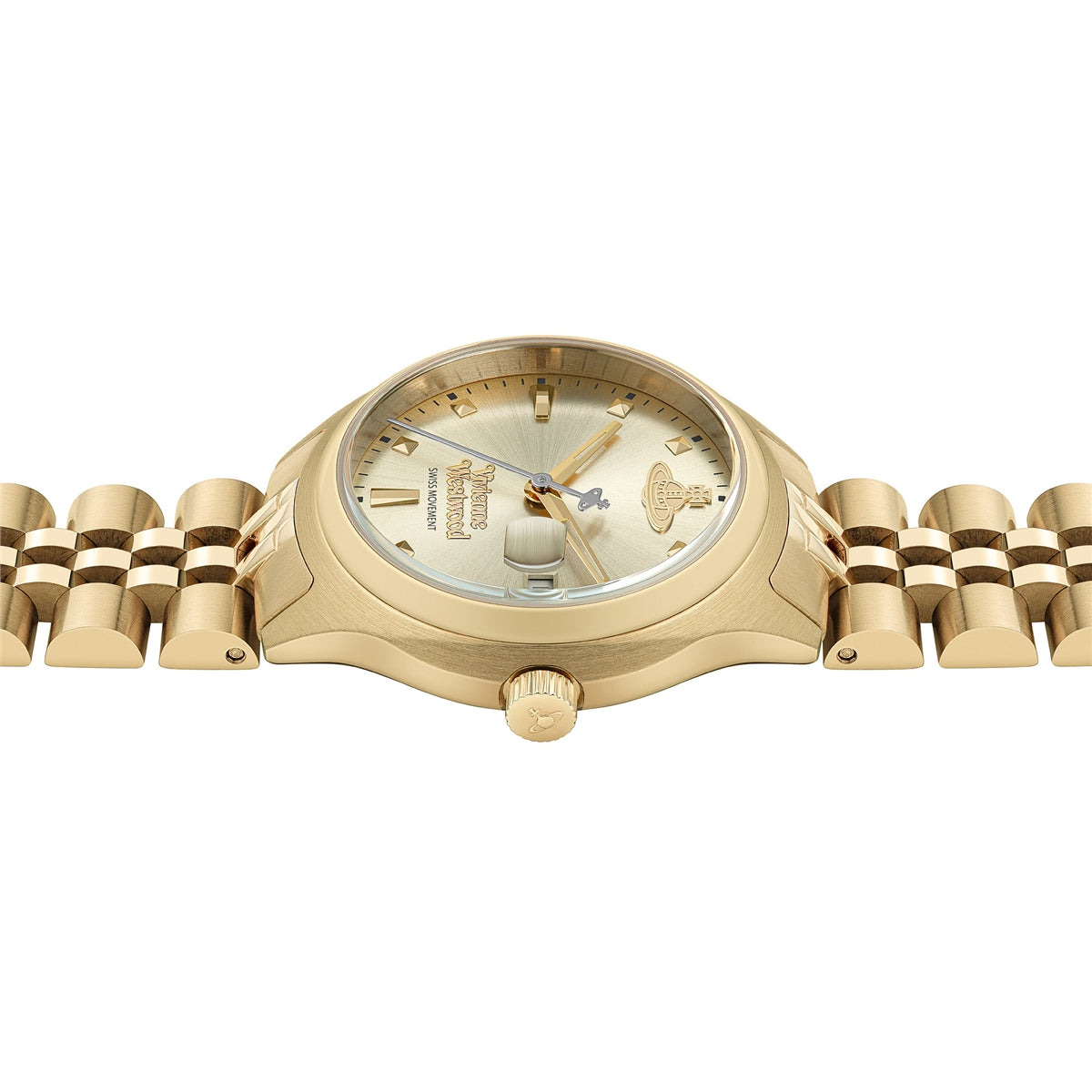 Vivienne Westwood Gold Little Camberwell Round Gold Dial Watch