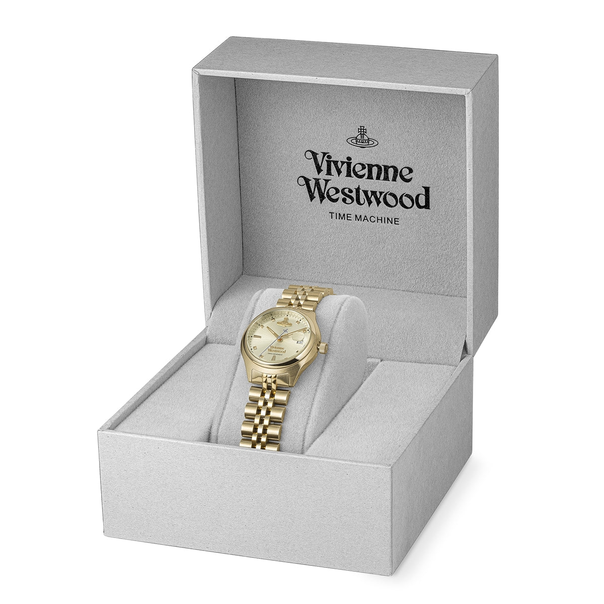Vivienne Westwood Gold Little Camberwell Round Gold Dial Watch