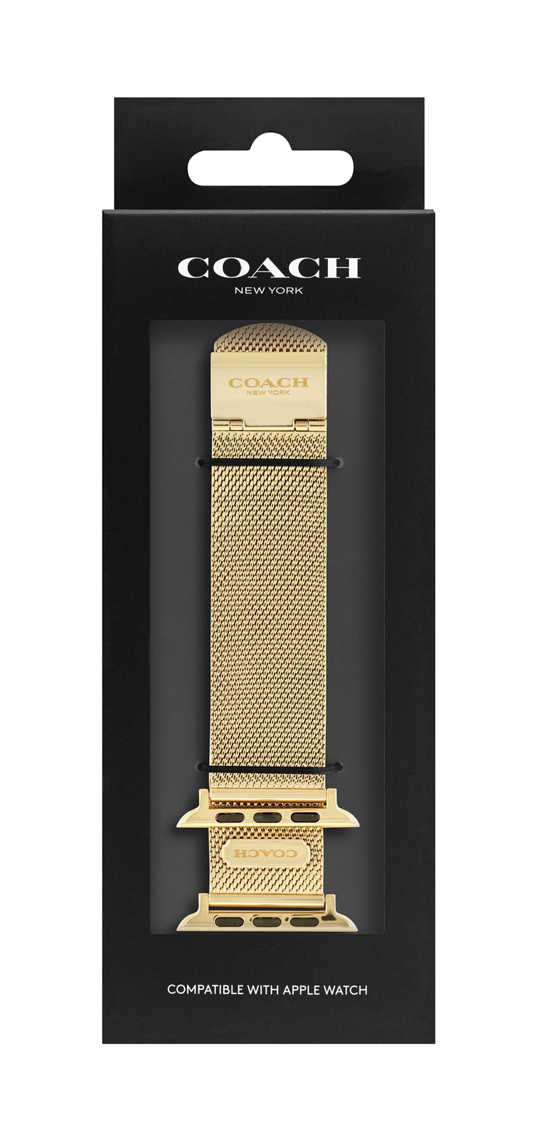 Coach Gold Mesh Badge Apple Strap
